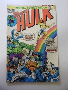 The Incredible Hulk #190 (1975) GD Condition centerfold detached moisture stains