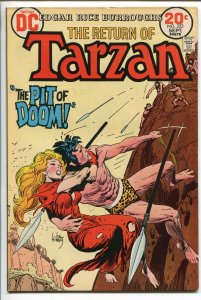 TARZAN #223 1973-DC-EDGAR RICE BURROUGHS-JOE KUBERT JUNGLE ART-vf