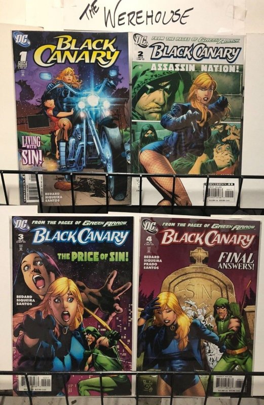 BLACK CANARY (2007) 1-4  Living With Sin the complete series!  Green Arrow