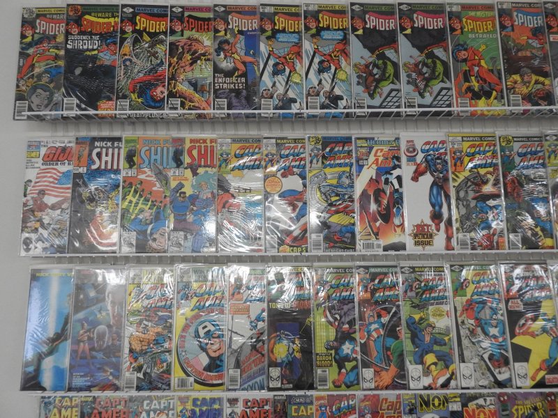 Huge Lot 130+ Comics W/ Captain America, Spiderwoman, Spider-Man+ Avg VF- Cond!!