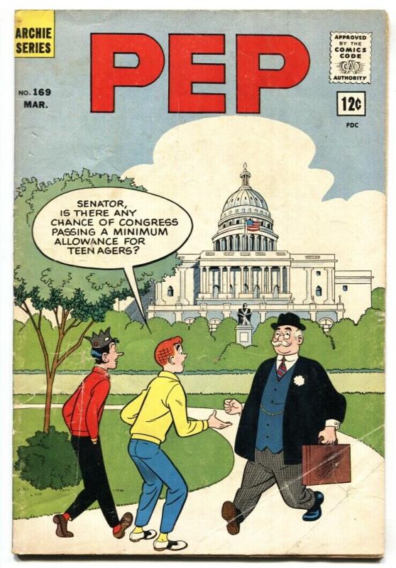 Pep Comics #169 comic book 1964- Archie- Josie- Capitol Building