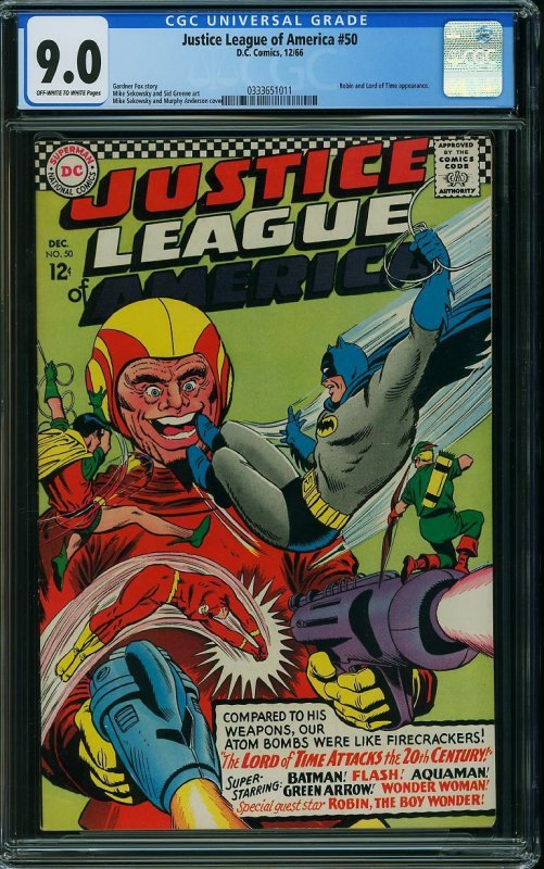 Justice League of America #50 (1966) CGC 9.0 VFNM