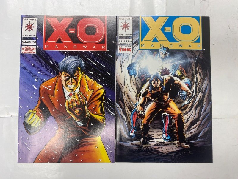 6 VALIANT comic books X-O Manowar #24 25 26 27 0 ShadowMan #25 35 KM34