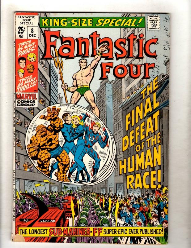 Fantastic Four King Size Special # 8 FN- Marvel Comic Book Sub-Mariner Doom JL15