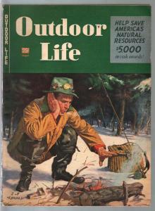 Outdoor Life 4/1946-Popular Science-hunting & fishing-bobcat print-FN