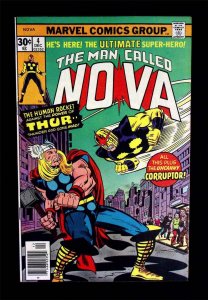 Man Called Nova #4 Dec 1976 1st App/Origin Corruptor- Nova vs Thor Classic Cover