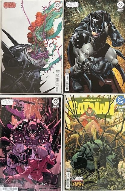Lot of 4 cover variants Absolute Batman #17 (2026) 1st print