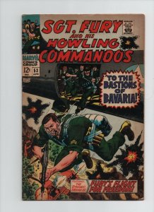 Sgt Fury & His Howling Commandos #53 - Bastions Of Bavaria - 1967 (Grade 5.0) WH