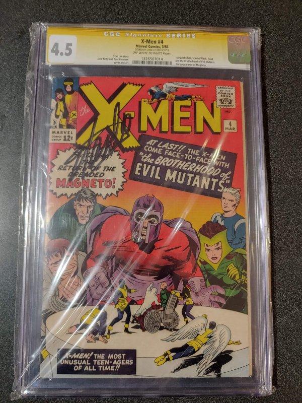 X-Men #4 - 4.5 - SIGNED BY STAN LEE - CGC