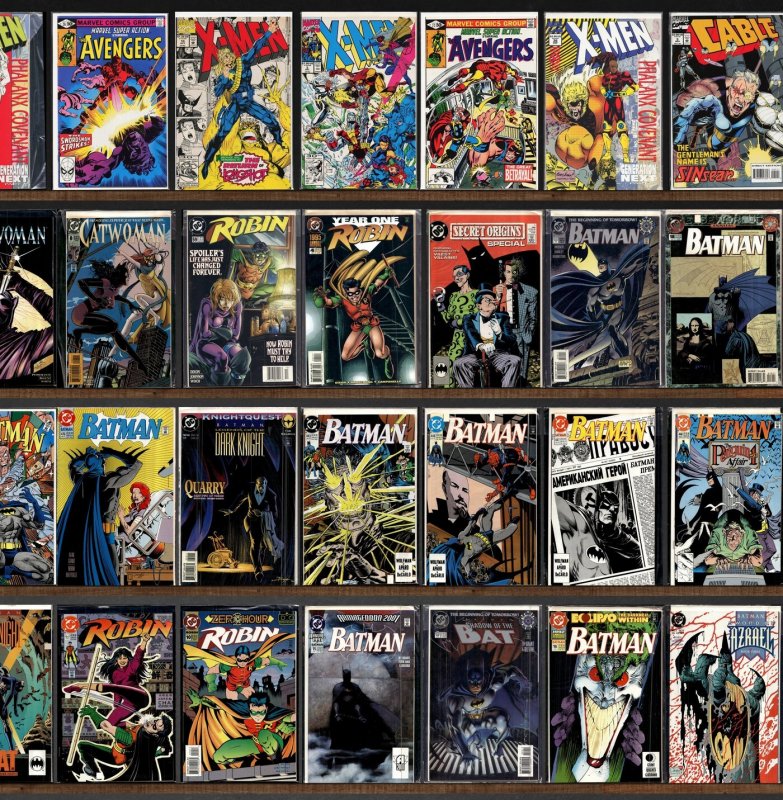 Huge Lot 140+ Comics with Batman, Robin, Detective Comics, X-Men & More!
