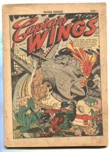 Wings #32 1943- Fiction House- Hitler appearance- coverless