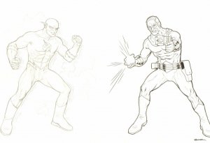 Flash Rogues Gallery - Reverse-Flash and Mirror Master - Signed art by Ryan Sook