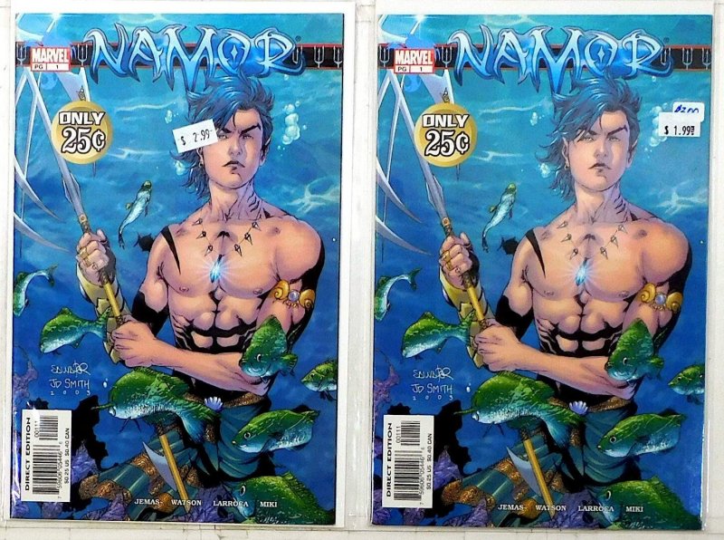 Namor Lot of 2 #1 x2 (2003) Marvel Comics Namor the Sub-Mariner 1st Print