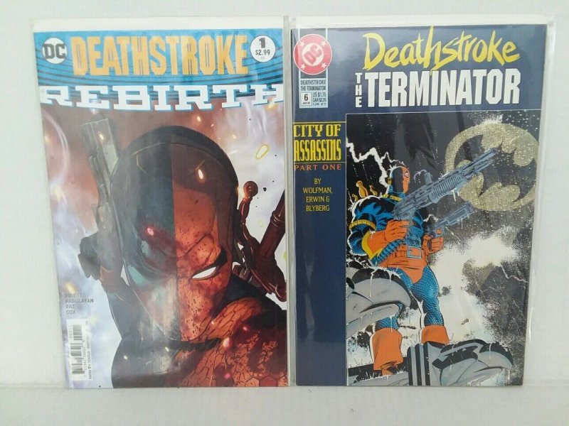 DEATHSTROKE: REBIRTH #1 + DEATHSTROKE #6: CITY OF ASSSASSINS  - FREE SHIPPING!