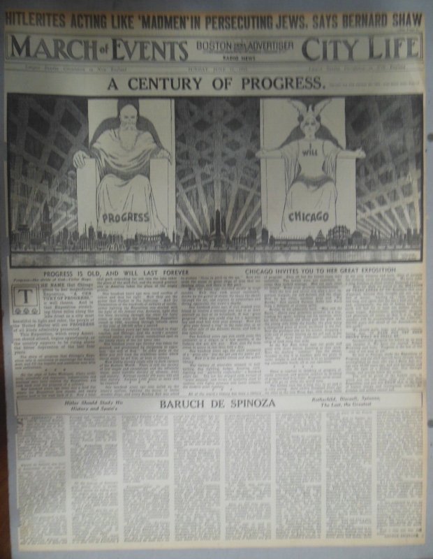 Huge Winsor McCay Editorial Illustration from 6/11/1933 Full Size 15 x 22 inches