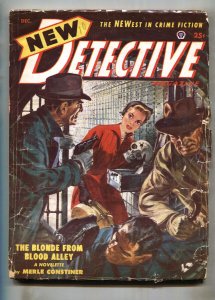 NEW DETECTIVE-12/1952-POPULAR-Saunders Skull cover-Pulp Magazine