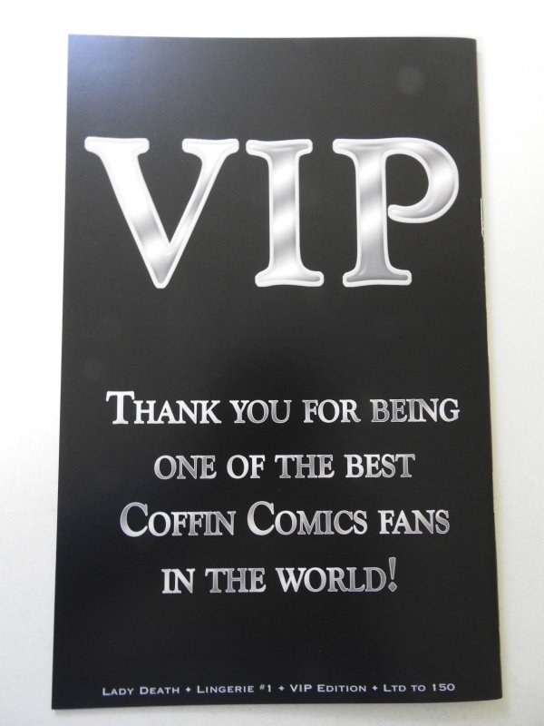 Lady Death Lingerie #1 VIP Edition NM Condition! Signed W/ COA!