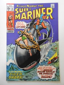 Sub-Mariner #24  (1970) VG Cond! Cover and 1st 3 wraps detached at bottom staple