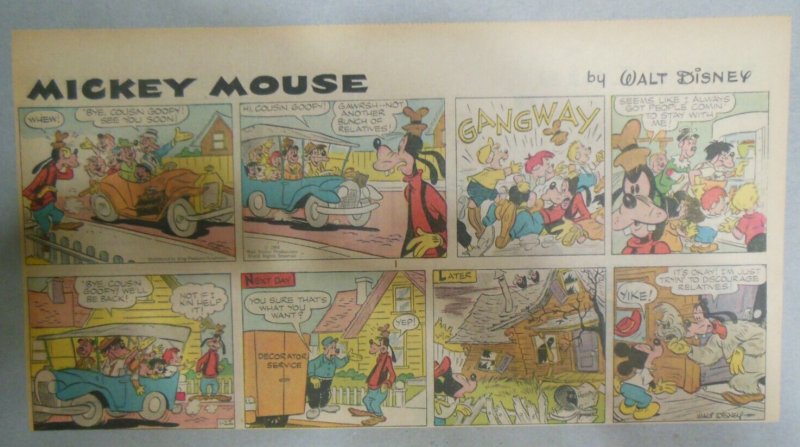 (46/52) Mickey Mouse Sunday Pages by Walt Disney from 1961 Third Page Size