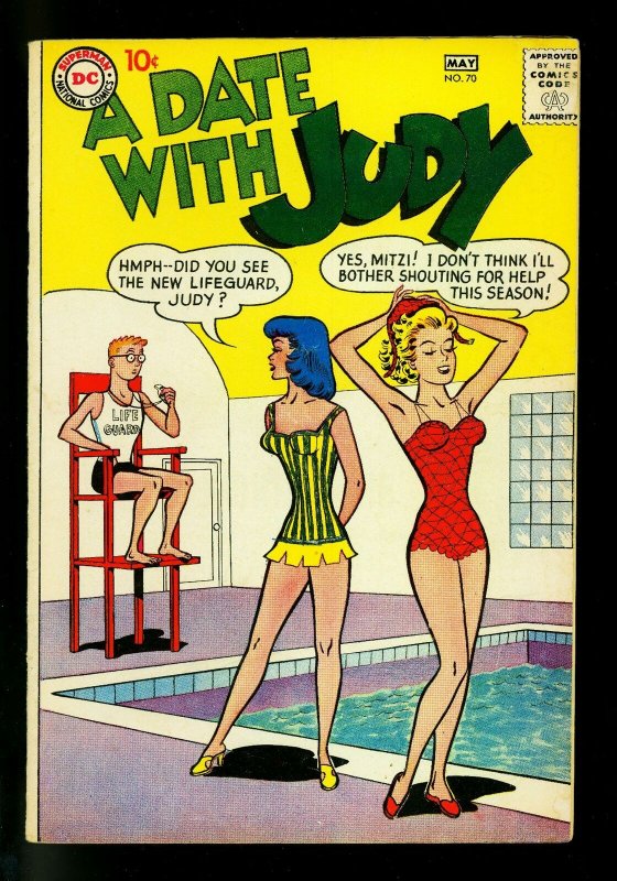Date with Judy #70 1959- Spicy Swimsuit cover- DC Humor- G