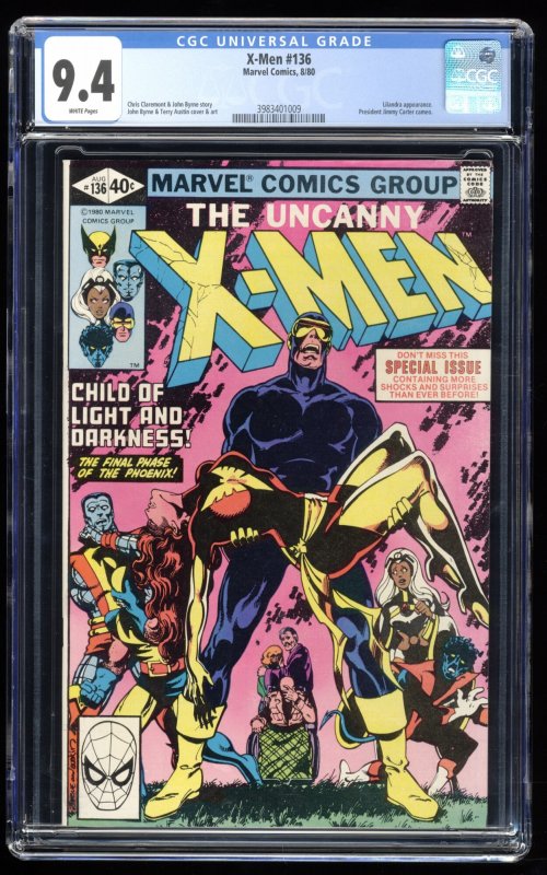 X-Men #136 CGC NM 9.4 White Pages Lilandra Appearance! Chris Claremont Story!