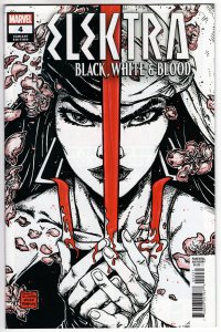 ELEKTRA BLACK WHITE BLOOD #4 (OF 4) 25 COPY INCV EASTMAN VARIANT