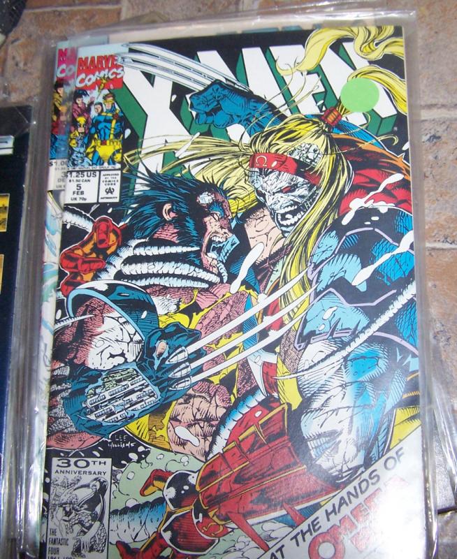 X Men  # 5 feb 1992 marvel  wolverine vs omega red gambit rogue