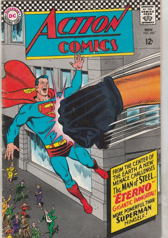 Action Comics #343 (1966) 1st Eterno the Immortal! High-Grade VF+ Oregon CERT!
