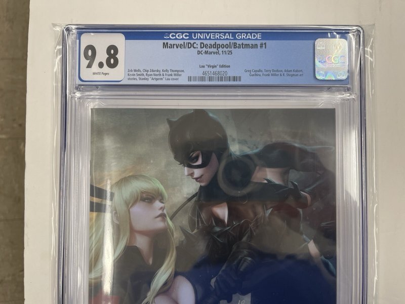 Marvel DC Deadpool Batman #1 CGC 9.8 CVR S 1:100 ARTGERM VIRGIN VAR PROSHIPPER