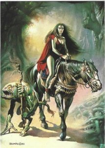 1991 Boris Vallejo Card #26 Witch and her Familiar