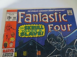 Marvel Fantastic Four #90 (1969)Comic Book Grade VG- 3.5