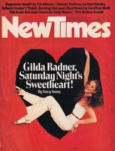 ORIGINAL Vintage August 19 1977 New Times Magazine Gilda Radner