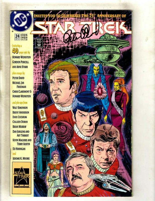 Star Trek # 24 VF/NM DC Comic Book SIGNED Peter David Space Opera Kirk J372