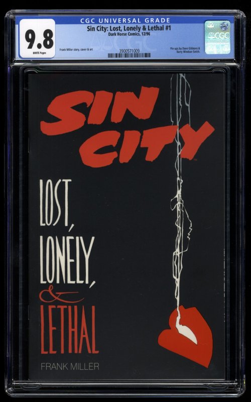 Sin City: Lost, Lonely and Lethal (1996) #1 CGC NM/M 9.8 White Pages