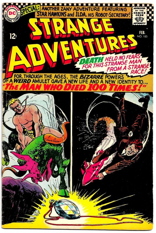 STRANGE ADVENTURES #185 (Feb1966) 7.5VF- Gil Kane! Sheldon Moldoff! Star Hawkins