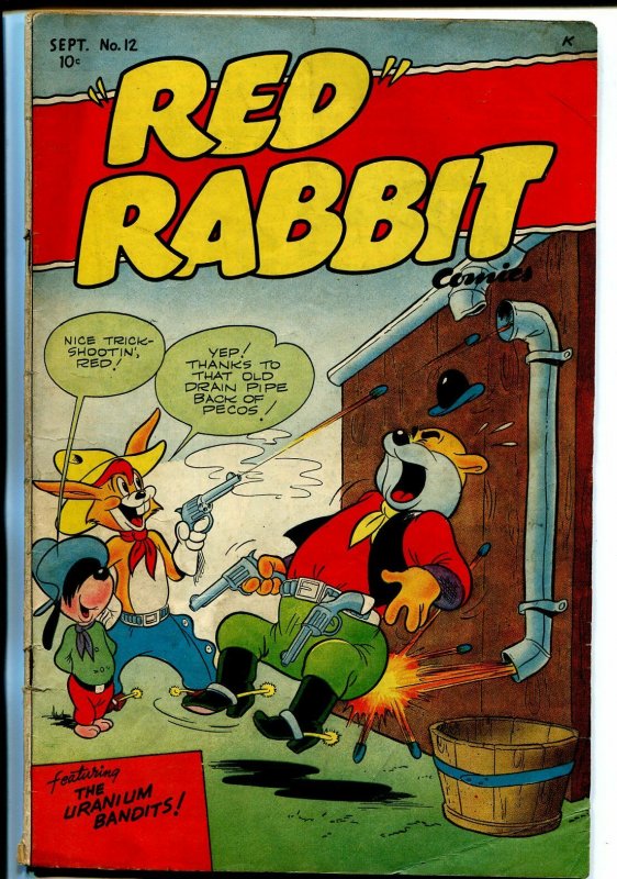 Red Rabbit #12 1949-Deerfield Pub-Uranium Bandits-funny animals-VG