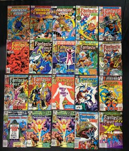 100 FANTASTIC FOUR COMICS  LOT BYRNE, PEREZ MOST VG-VF+