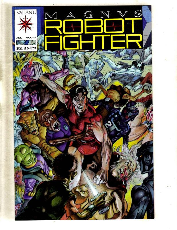 Lot Of 5 Magnus Robot Fighter Valiant Comic Books # 9 10 11 14  JF11