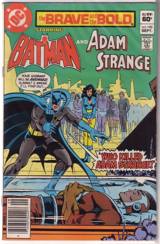 Brave and the Bold   vol. 1   #190 FN Batman/Adam Strange, Barr/Infantino