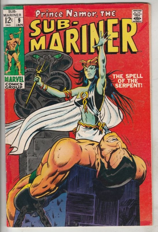 Sub-Mariner #9 (Jan-69) VF/NM High-Grade Sub-Mariner (Prince Namor)