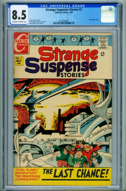 Strange Suspense Stories #2 CGC 8.5 1968- DITKO-Charlton 4216266007