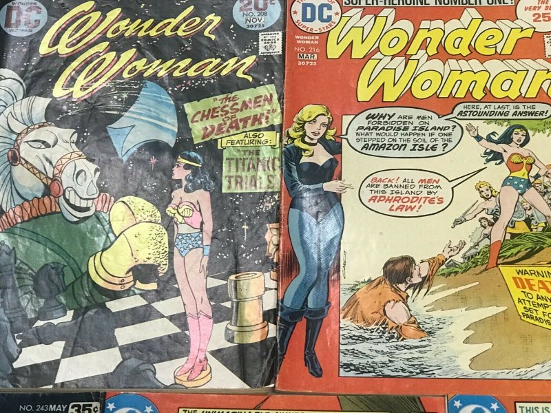 WONDER WOMAN#208-269 VG-VF LOT (7 BOOKS) 1973 DC BRONZE AGE COMICS