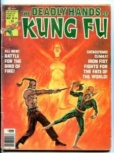 The Deadly Hands of Kung Fu #24 1976- IRON FIST pin-up- G 