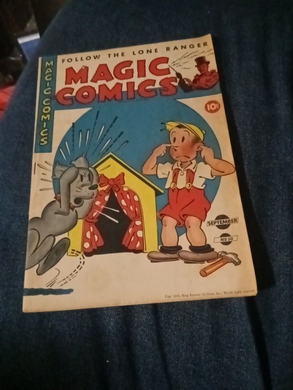 Magic Comics #50 Golden Age David McKay 1943 Lone Ranger Mandrake Popeye Blondie