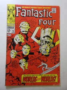 Fantastic Four #75 (1968) VG- Cond 3 centerfold wraps detached bottom staple