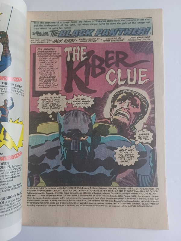 Black Panther #12 newsstand - Jack kirby - 1978 - VF