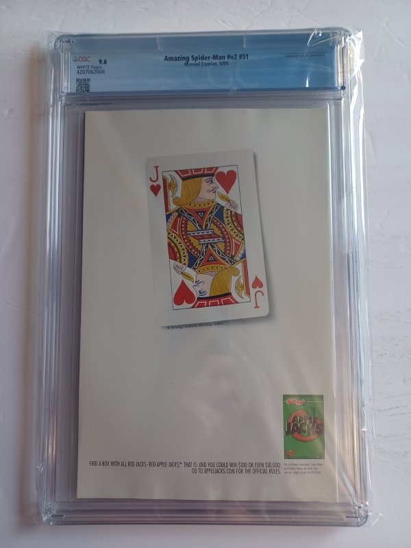 Amazing Spider-man #51 J Scott Campbell Cover - #492 -  2003 - CGC 9.6