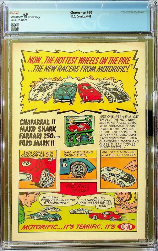 Showcase #75 (1968) - CGC 6.0 - Cert#4240153009