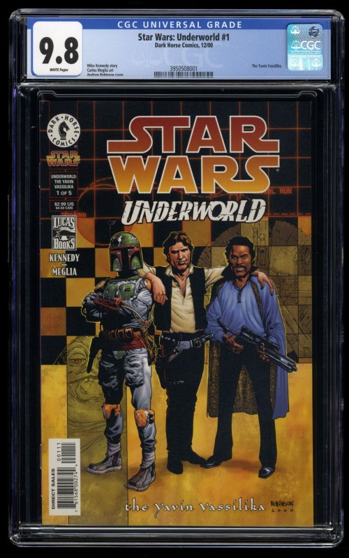 Star Wars: Underworld #1 CGC NM/M 9.8 White Pages Jabba!