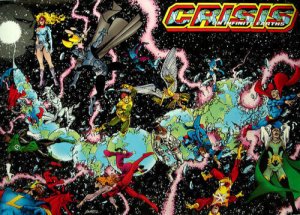 VINTAGE GEORGE PEREZ CRISIS ON INFINITE EARTHS COVER #1 ROLLED PROMO POSTER